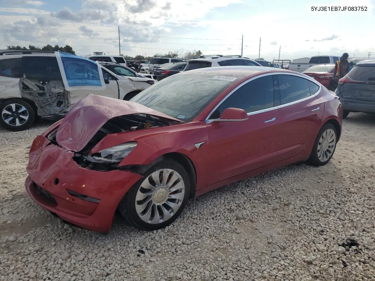 2018 Tesla Model 3 VIN: 5YJ3E1EB7JF083752 Lot: 79612664