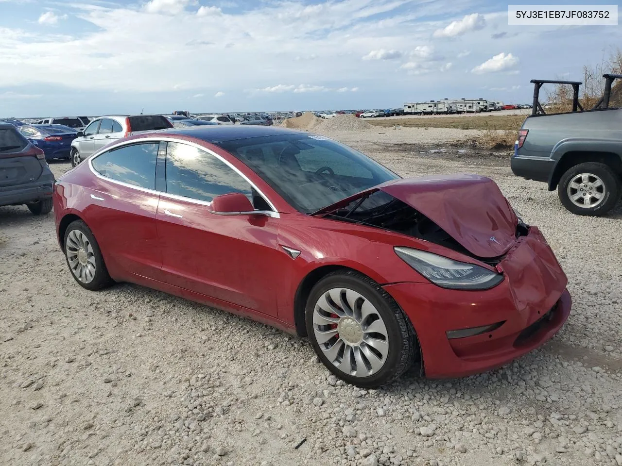 2018 Tesla Model 3 VIN: 5YJ3E1EB7JF083752 Lot: 79612664