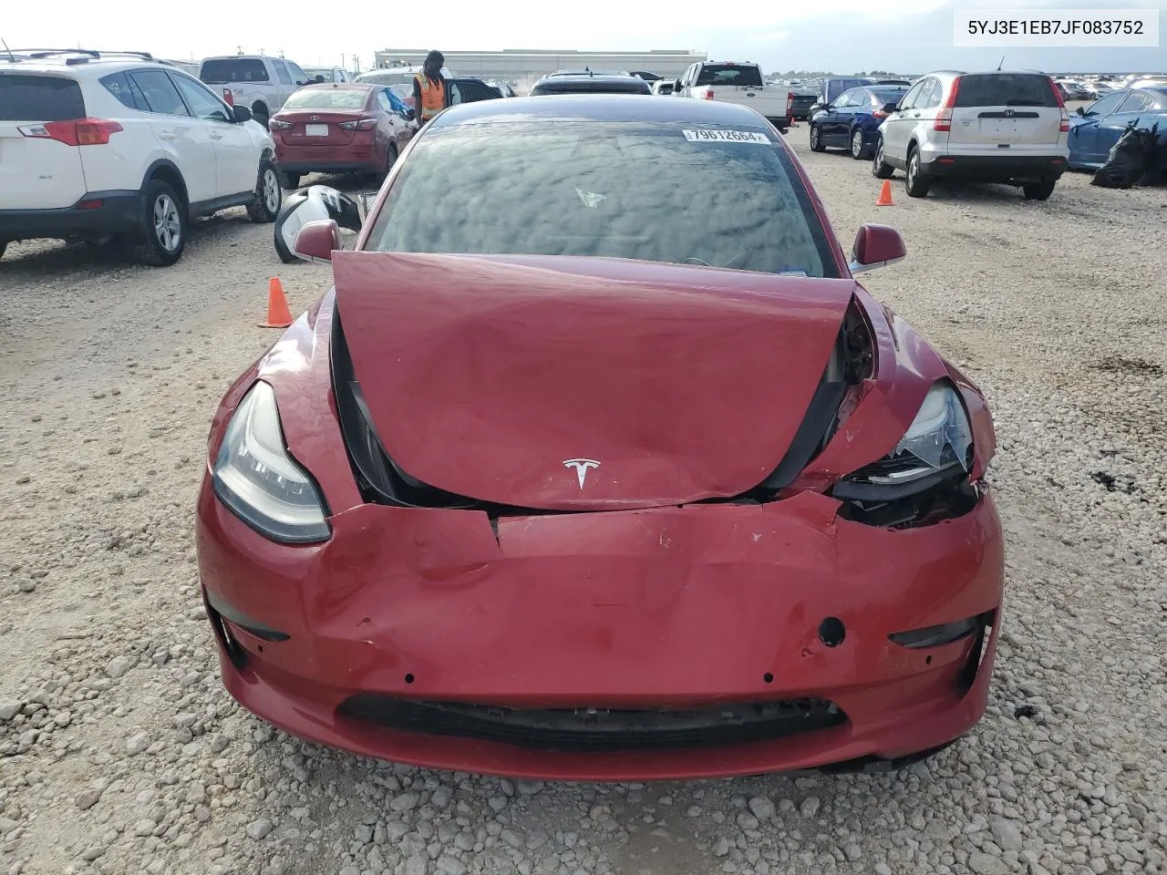 2018 Tesla Model 3 VIN: 5YJ3E1EB7JF083752 Lot: 79612664