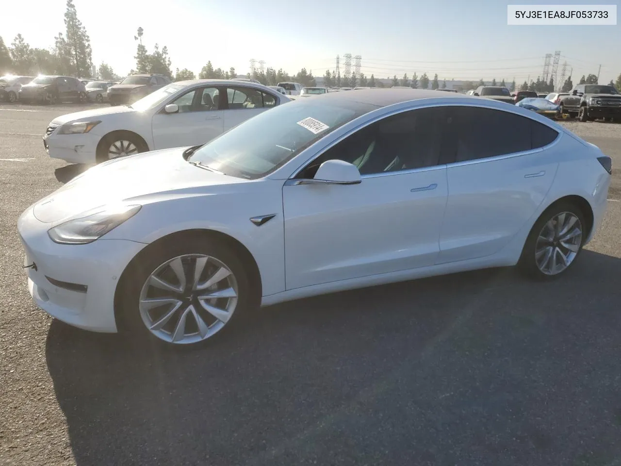 2018 Tesla Model 3 VIN: 5YJ3E1EA8JF053733 Lot: 80085914