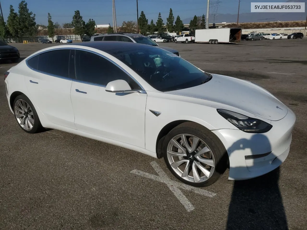 2018 Tesla Model 3 VIN: 5YJ3E1EA8JF053733 Lot: 80085914