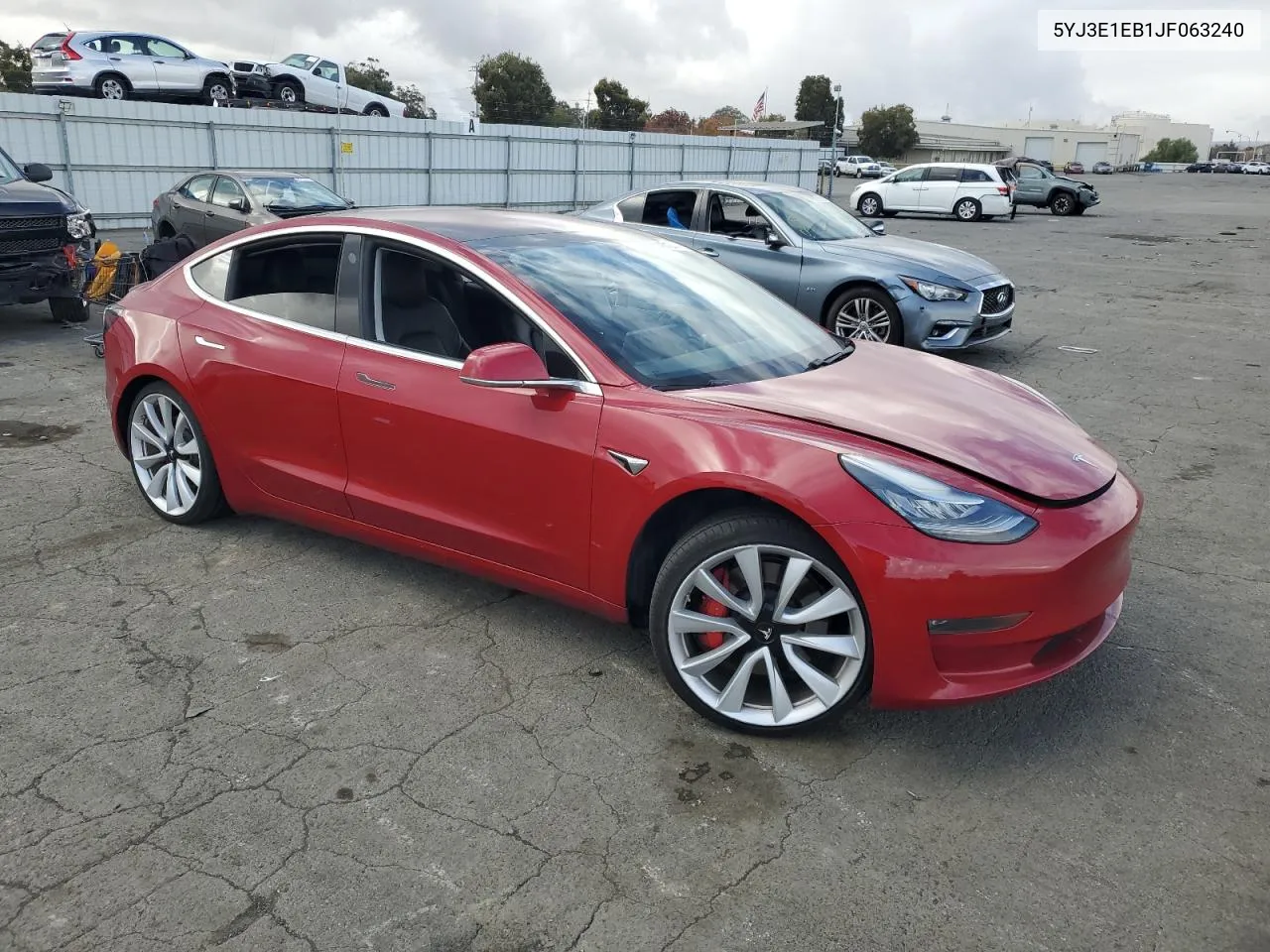 2018 Tesla Model 3 VIN: 5YJ3E1EB1JF063240 Lot: 80461344