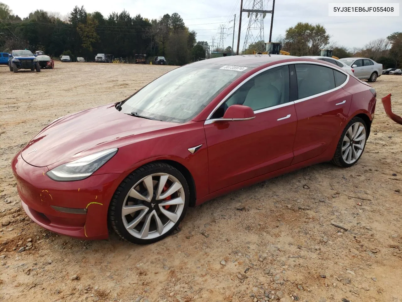 2018 Tesla Model 3 VIN: 5YJ3E1EB6JF055408 Lot: 80735974