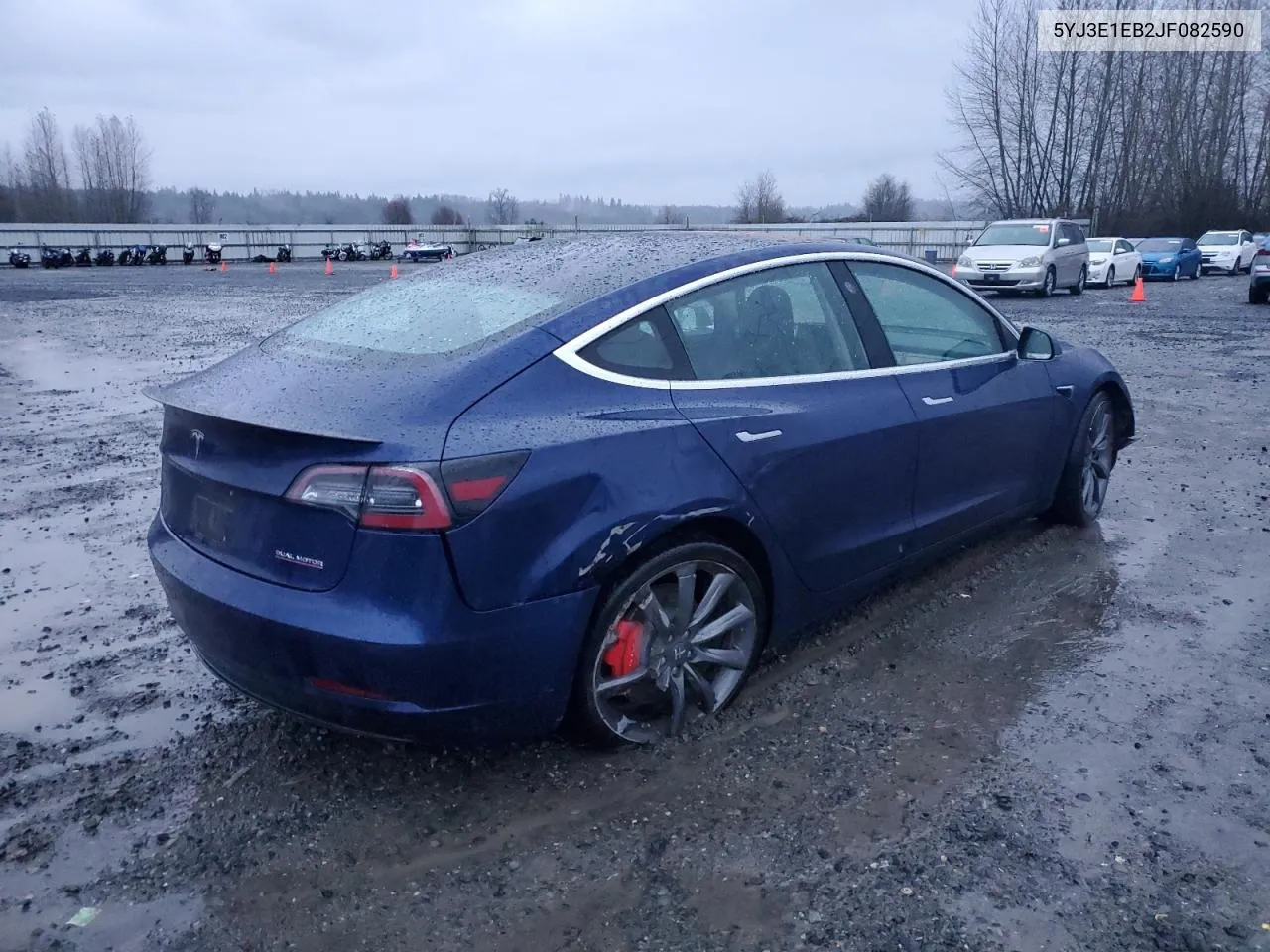 2018 Tesla Model 3 VIN: 5YJ3E1EB2JF082590 Lot: 81102864