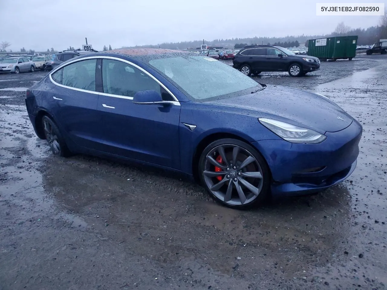 2018 Tesla Model 3 VIN: 5YJ3E1EB2JF082590 Lot: 81102864