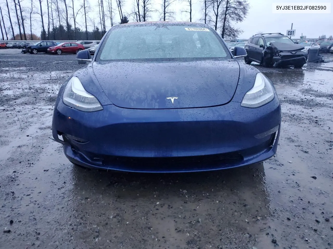 2018 Tesla Model 3 VIN: 5YJ3E1EB2JF082590 Lot: 81102864