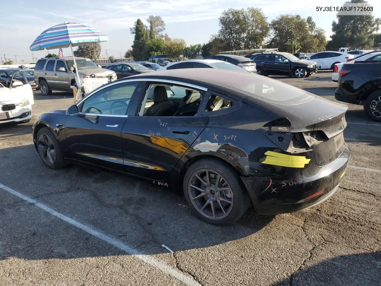 2018 Tesla Model 3 VIN: 5YJ3E1EA9JF172603 Lot: 81144214