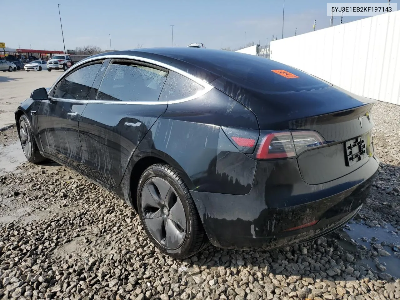 2019 Tesla Model 3 VIN: 5YJ3E1EB2KF197143 Lot: 44582384