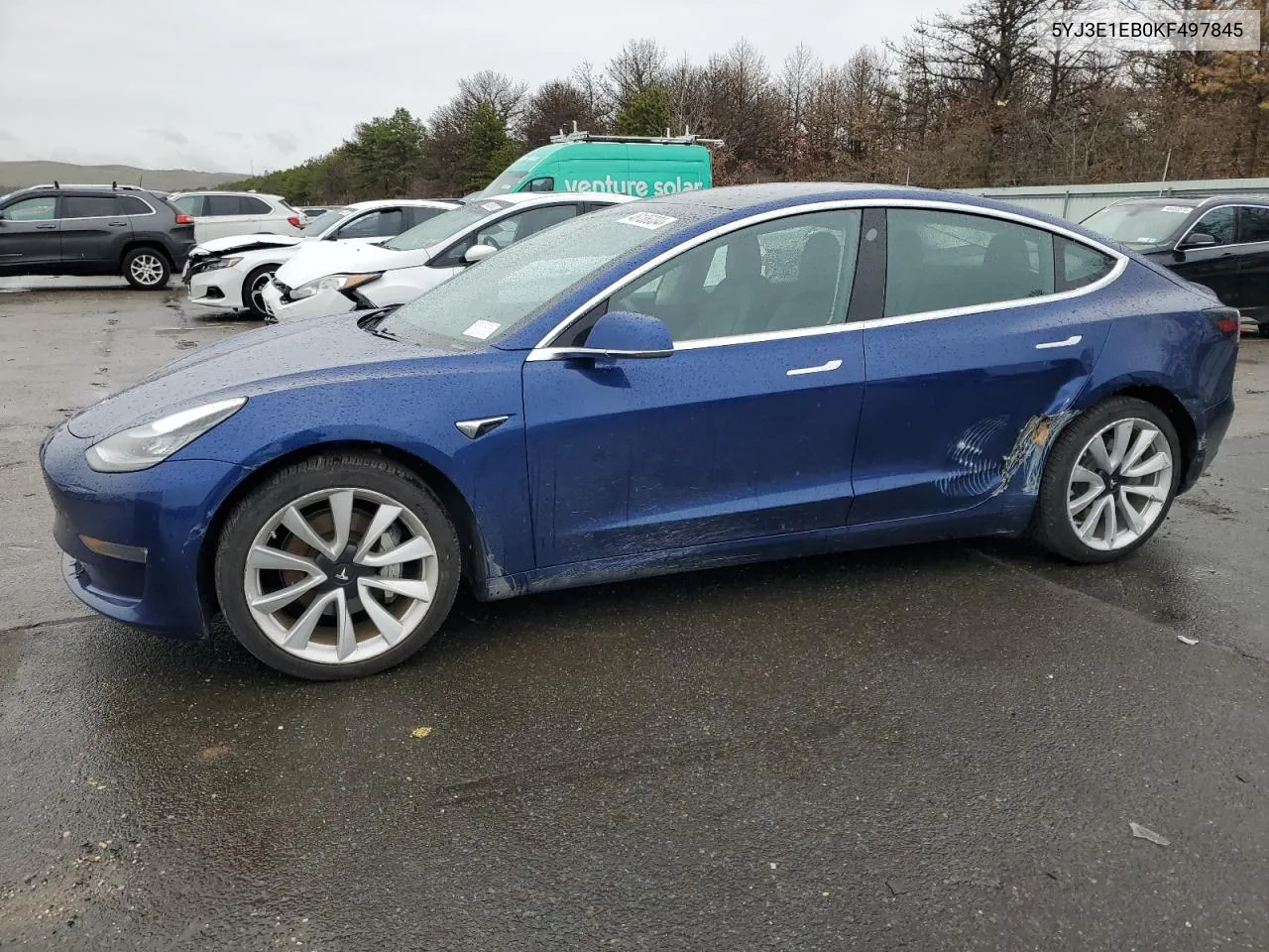 2019 Tesla Model 3 VIN: 5YJ3E1EB0KF497845 Lot: 48136334