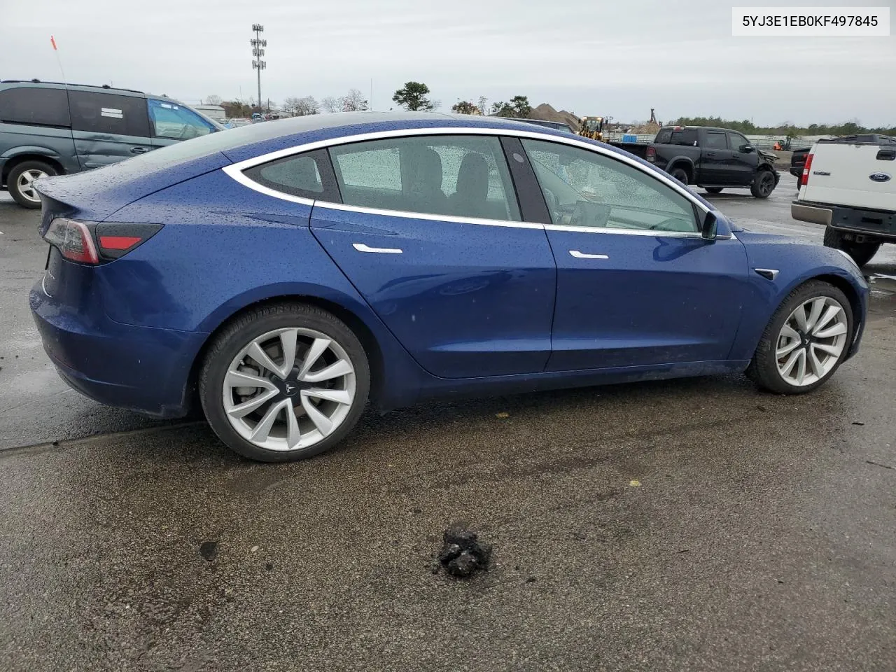 2019 Tesla Model 3 VIN: 5YJ3E1EB0KF497845 Lot: 48136334