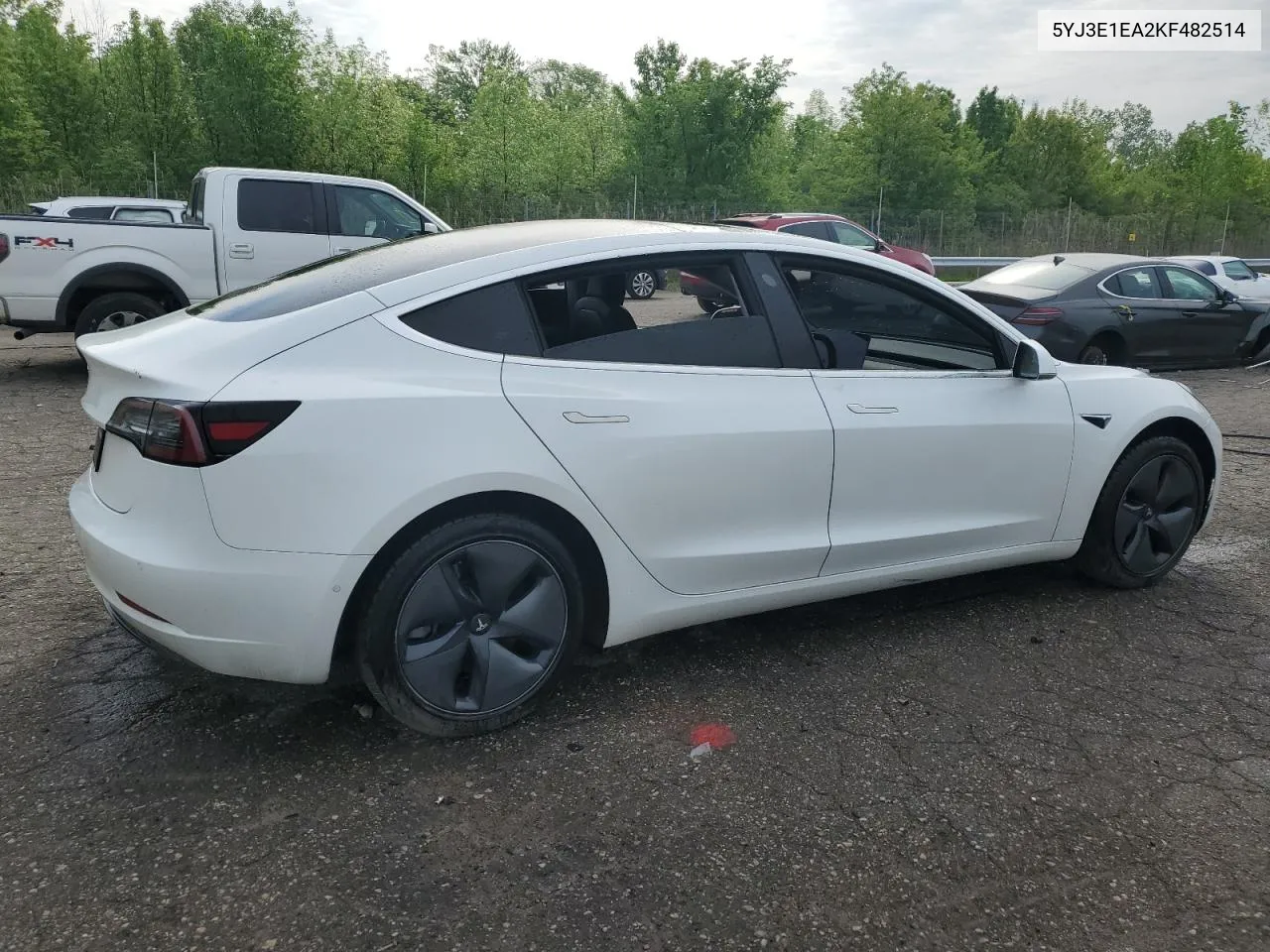 2019 Tesla Model 3 VIN: 5YJ3E1EA2KF482514 Lot: 53987654