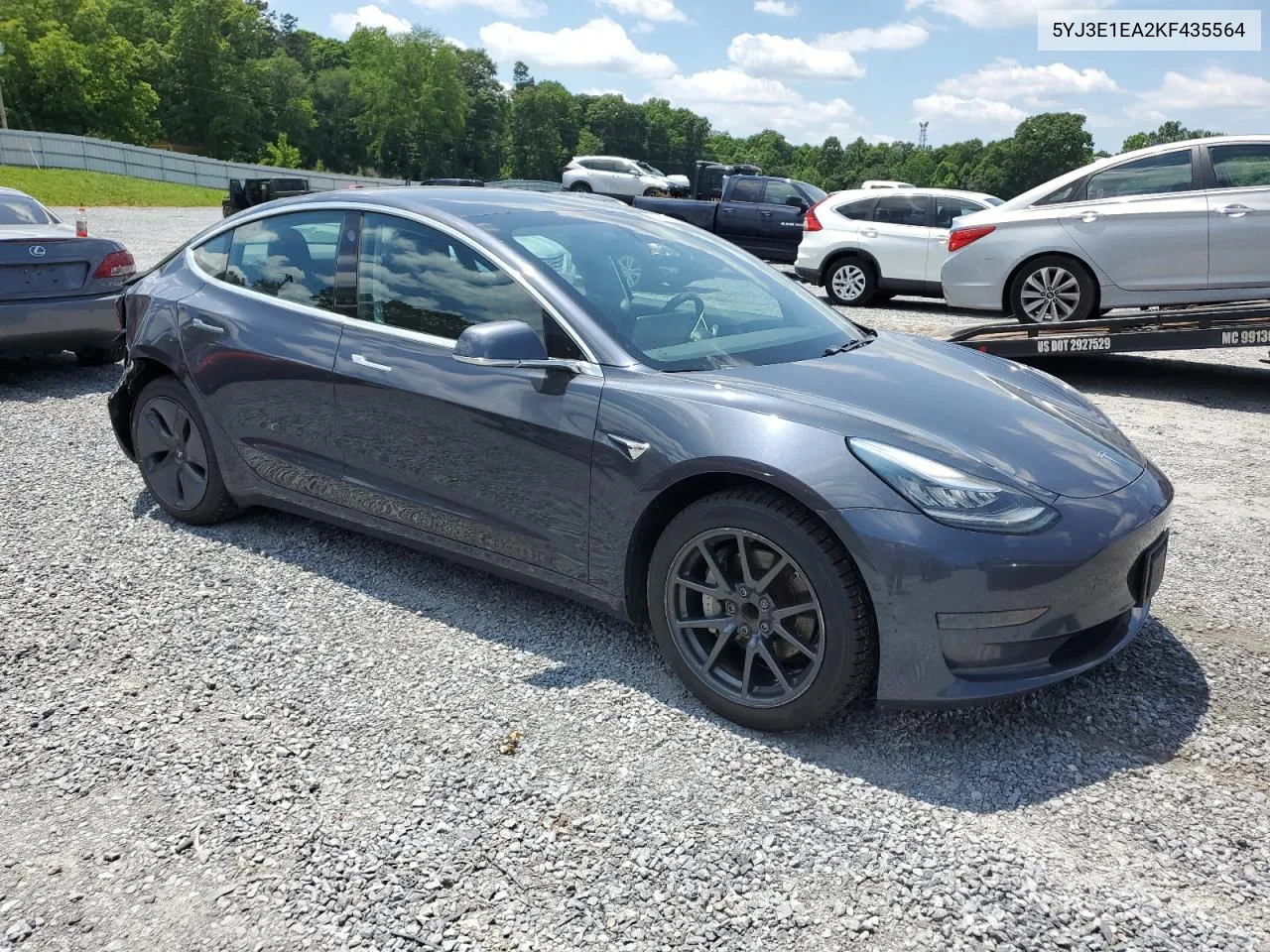 2019 Tesla Model 3 VIN: 5YJ3E1EA2KF435564 Lot: 55824734