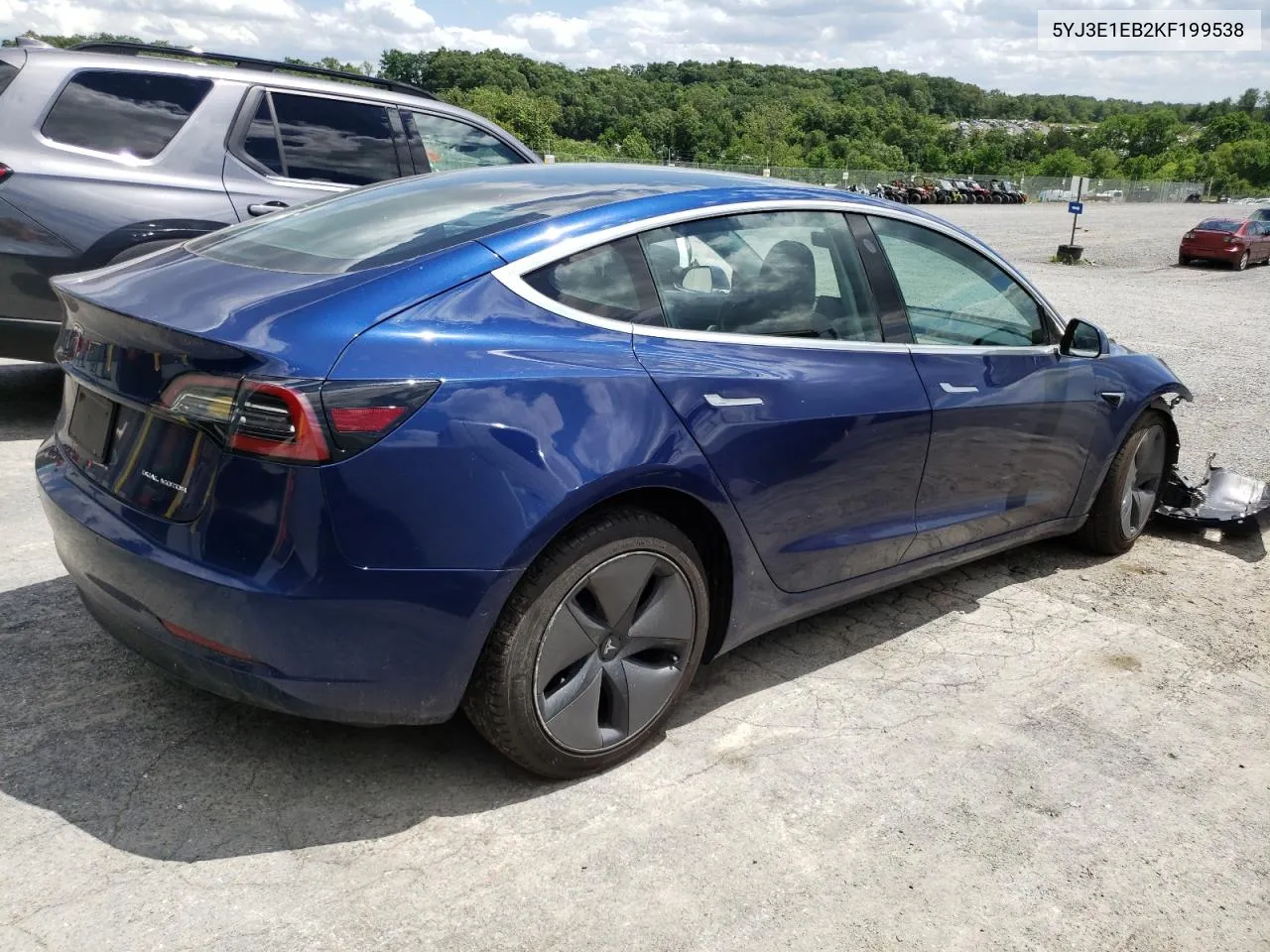 2019 Tesla Model 3 VIN: 5YJ3E1EB2KF199538 Lot: 57076374