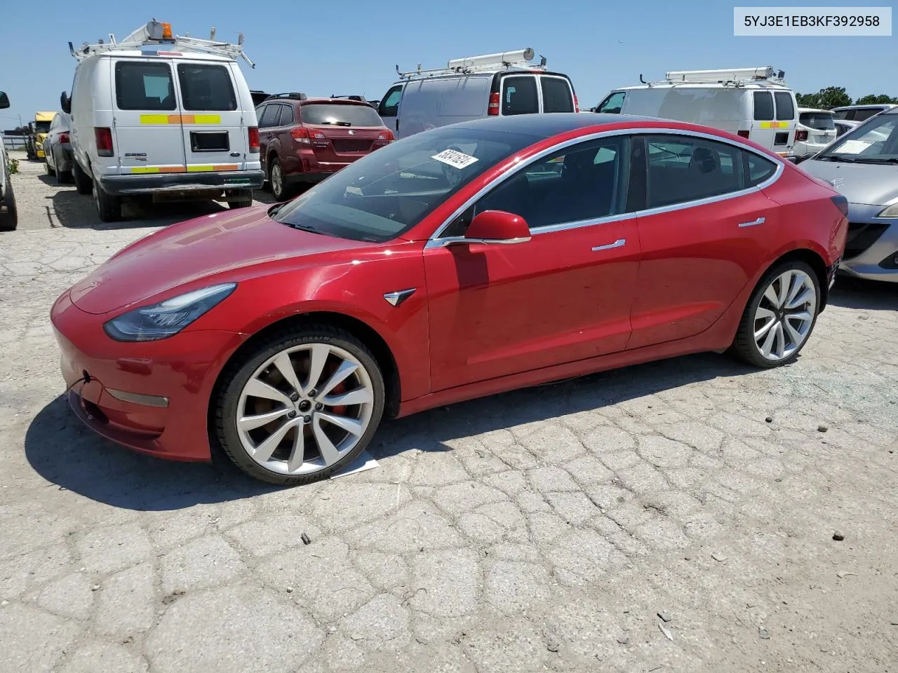 2019 Tesla Model 3 VIN: 5YJ3E1EB3KF392958 Lot: 58341624