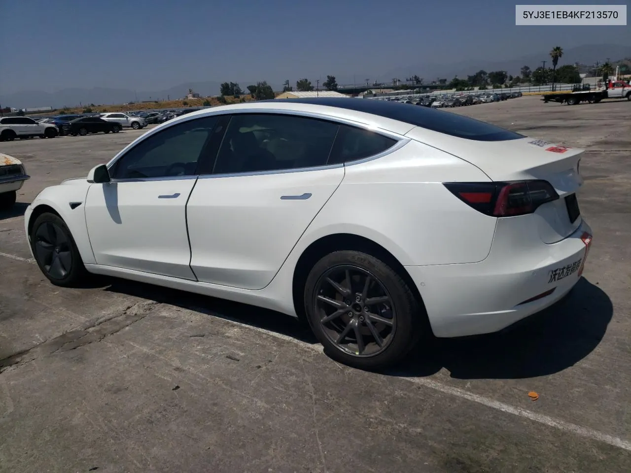 2019 Tesla Model 3 VIN: 5YJ3E1EB4KF213570 Lot: 58475864