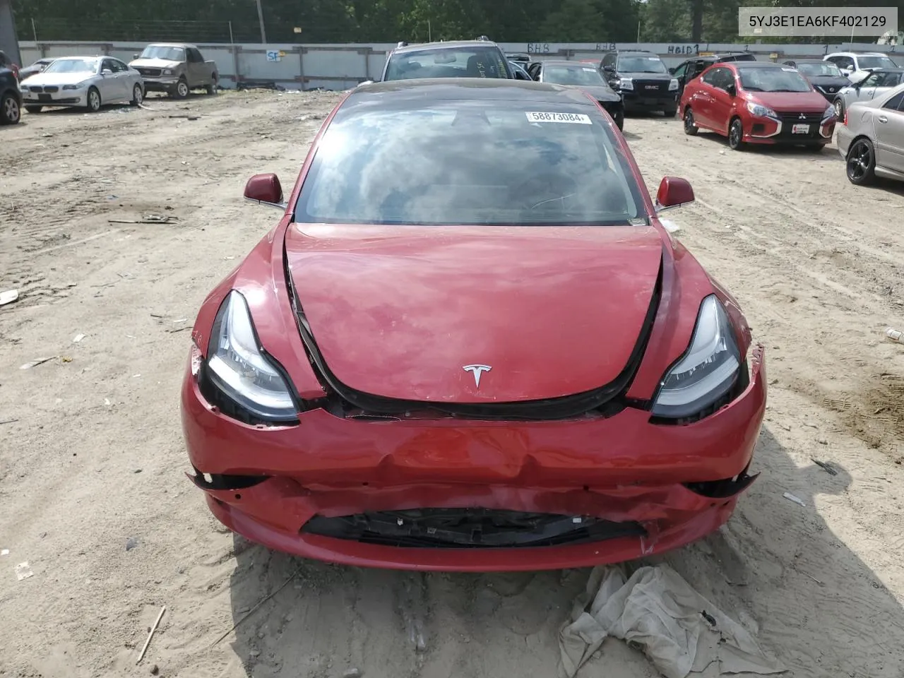 2019 Tesla Model 3 VIN: 5YJ3E1EA6KF402129 Lot: 58873084