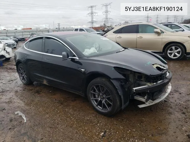 5YJ3E1EA8KF190124 2019 Tesla Model 3