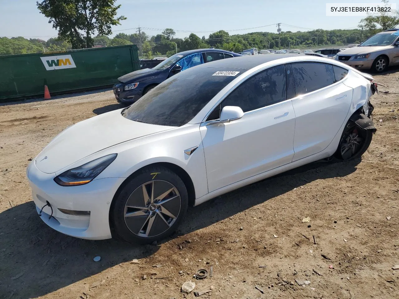 5YJ3E1EB8KF413822 2019 Tesla Model 3