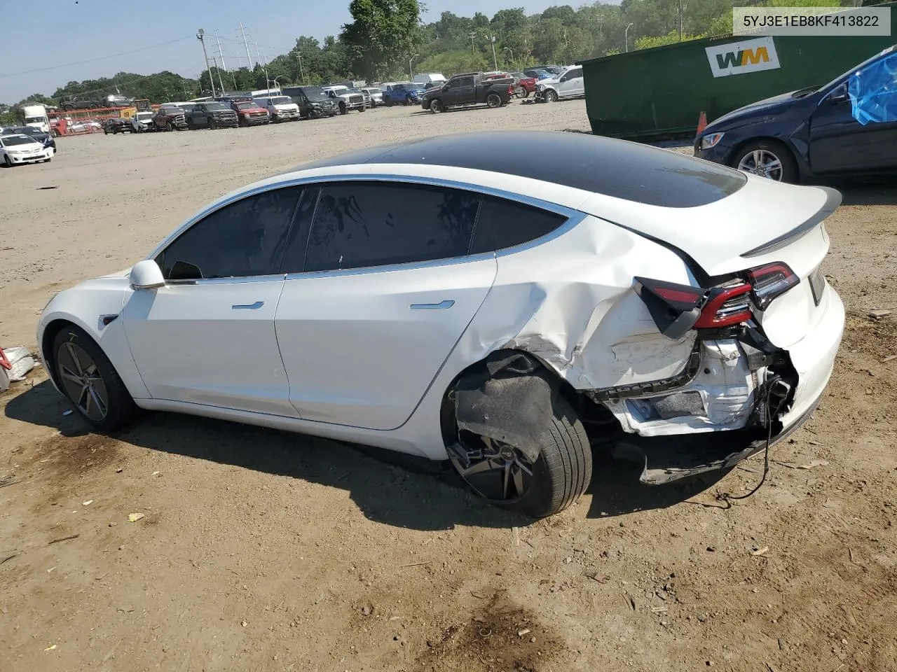 2019 Tesla Model 3 VIN: 5YJ3E1EB8KF413822 Lot: 60472334