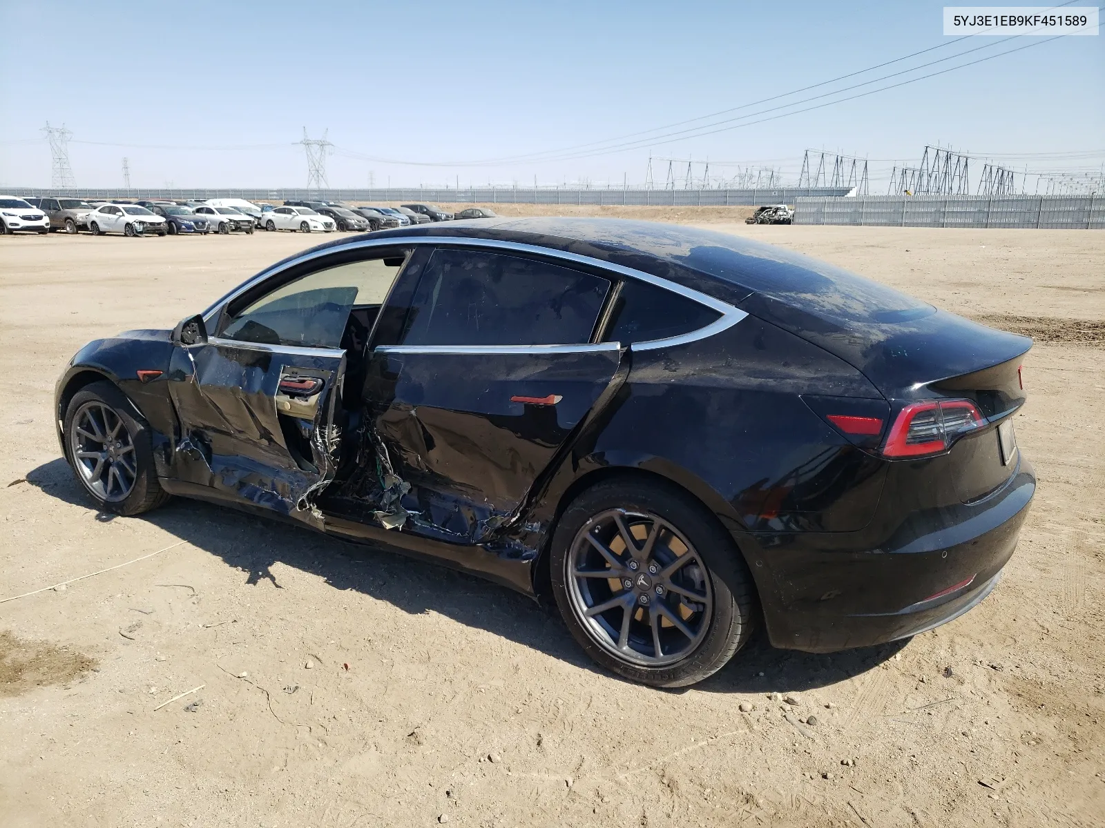 2019 Tesla Model 3 VIN: 5YJ3E1EB9KF451589 Lot: 61041834