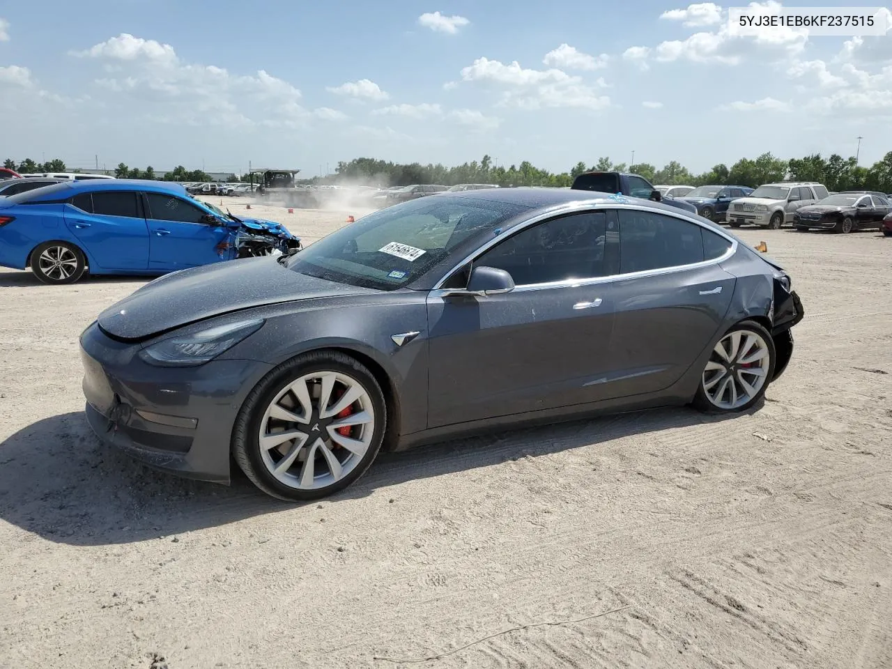 2019 Tesla Model 3 VIN: 5YJ3E1EB6KF237515 Lot: 61546674