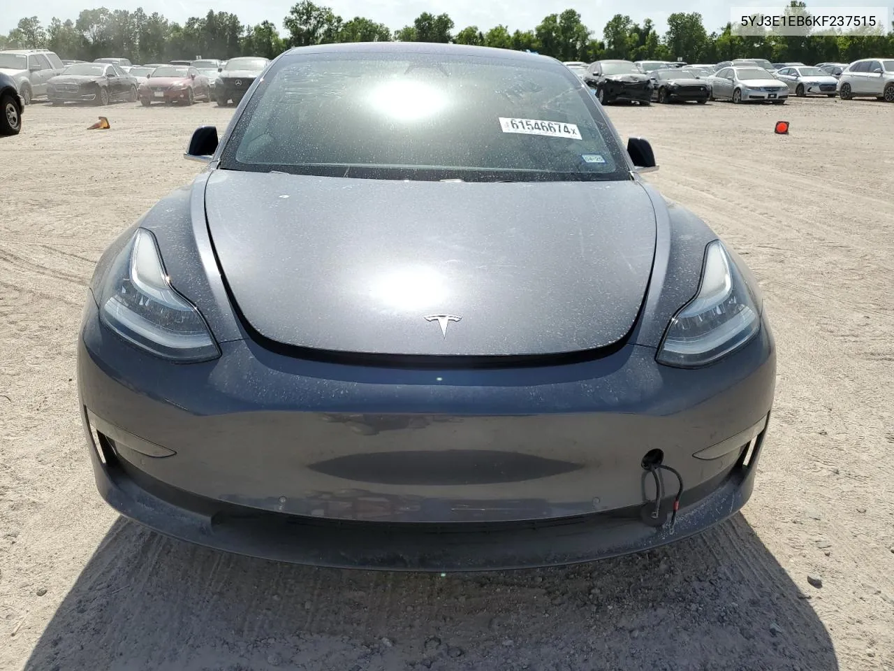 2019 Tesla Model 3 VIN: 5YJ3E1EB6KF237515 Lot: 61546674