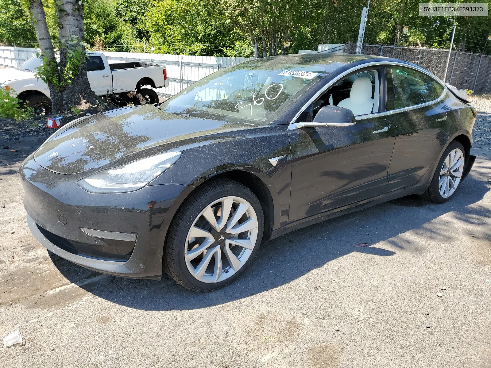 2019 Tesla Model 3 VIN: 5YJ3E1EB3KF391373 Lot: 63236924