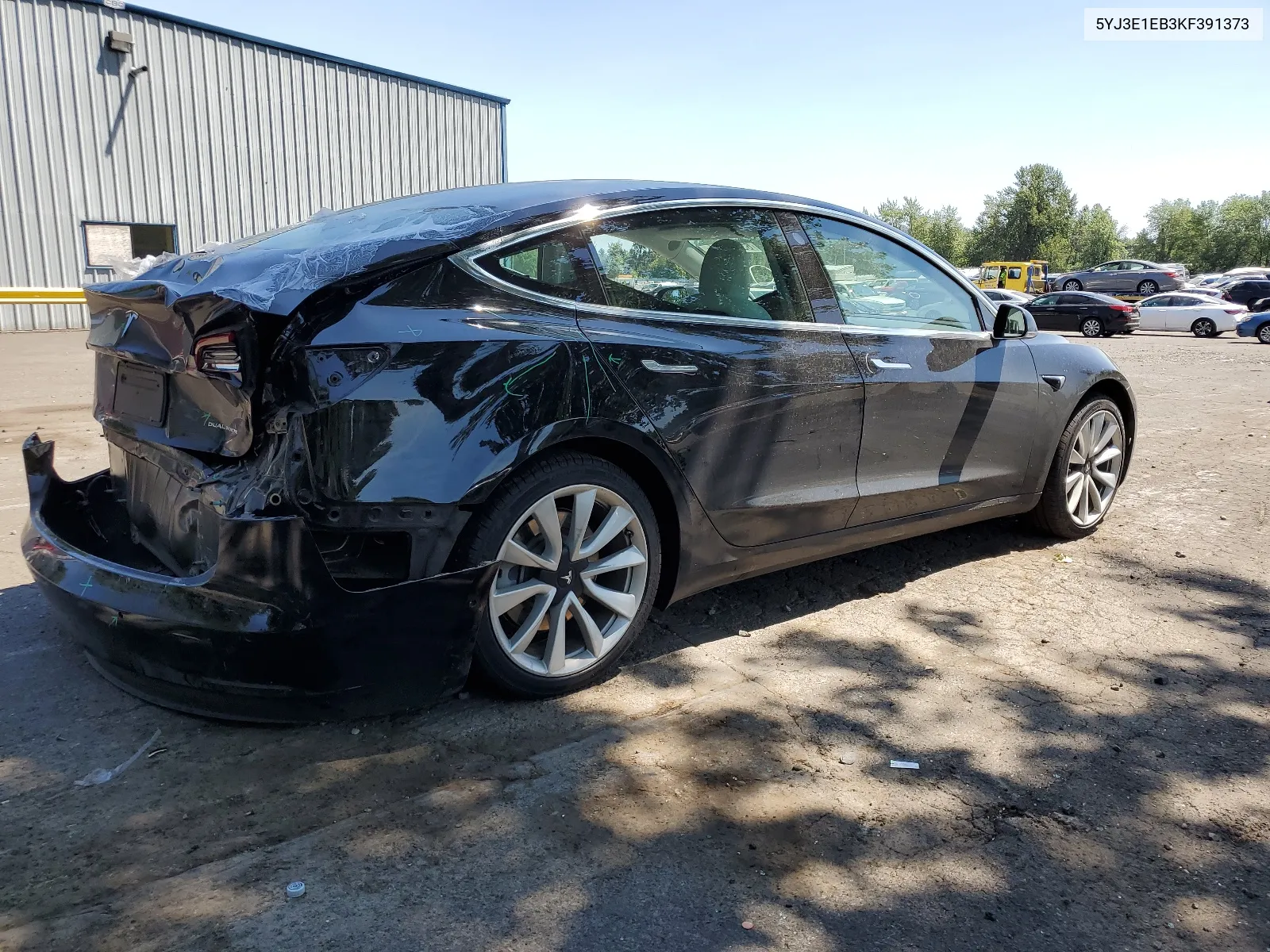 2019 Tesla Model 3 VIN: 5YJ3E1EB3KF391373 Lot: 63236924