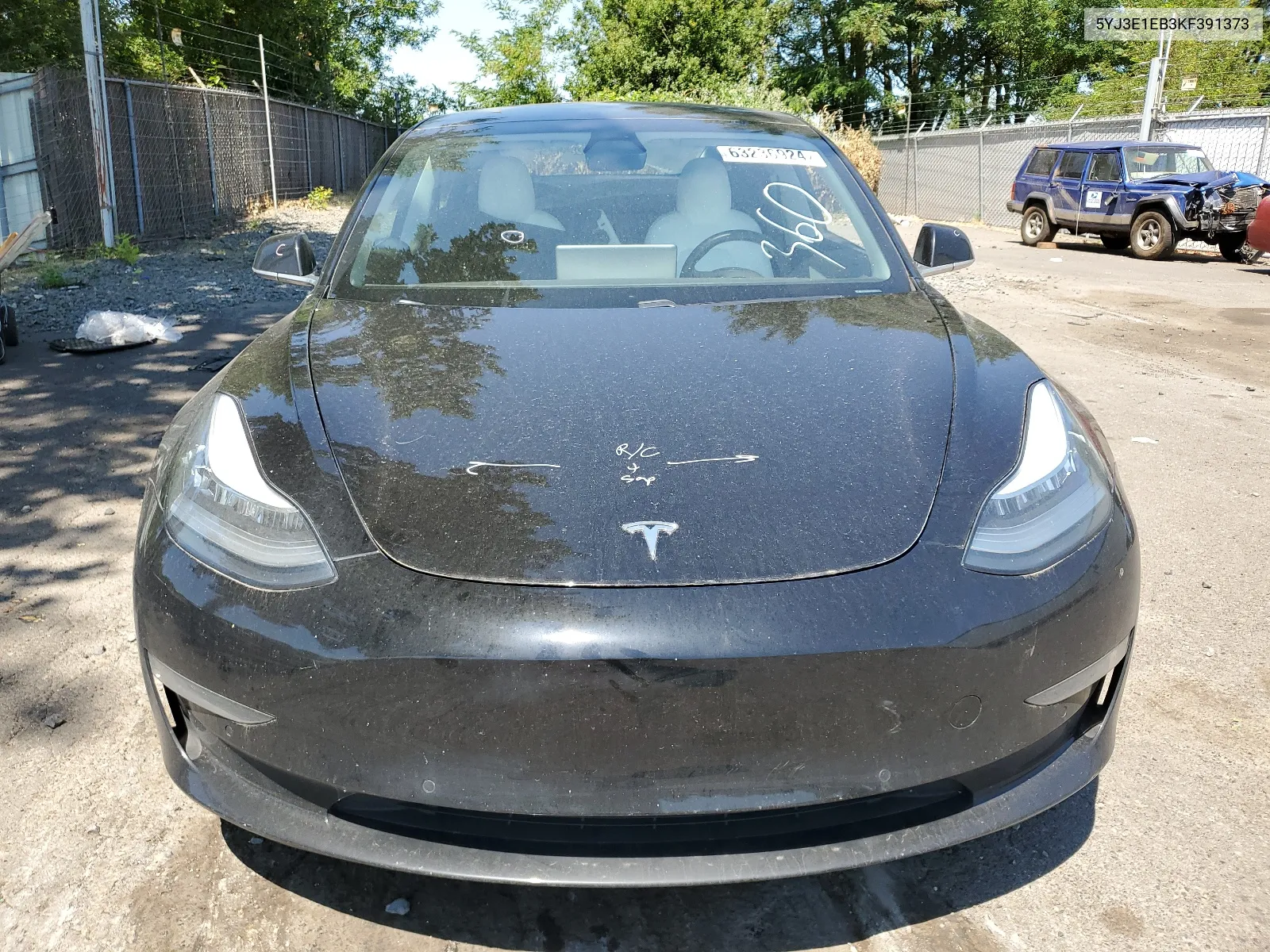 2019 Tesla Model 3 VIN: 5YJ3E1EB3KF391373 Lot: 63236924