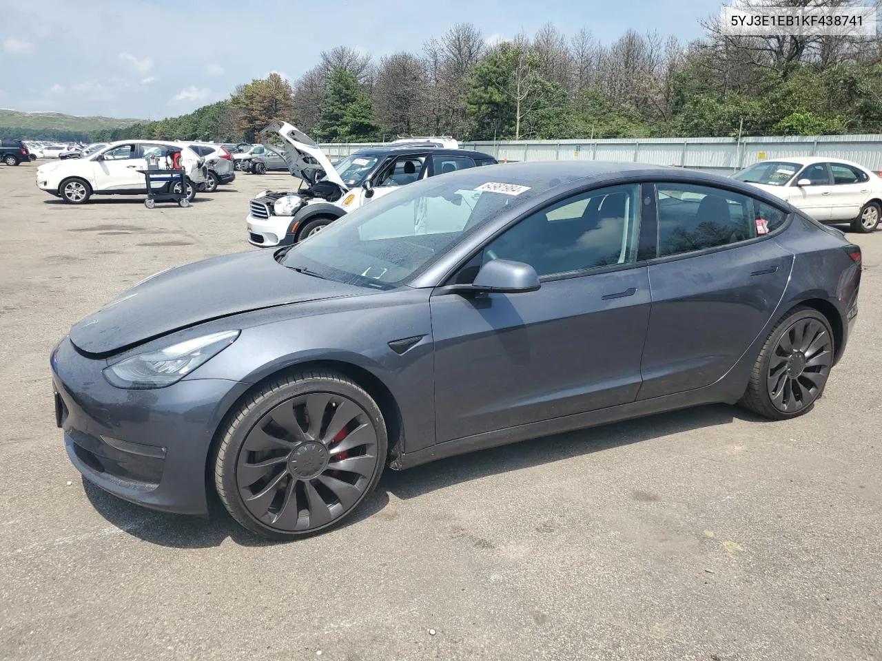 2019 Tesla Model 3 VIN: 5YJ3E1EB1KF438741 Lot: 64981984