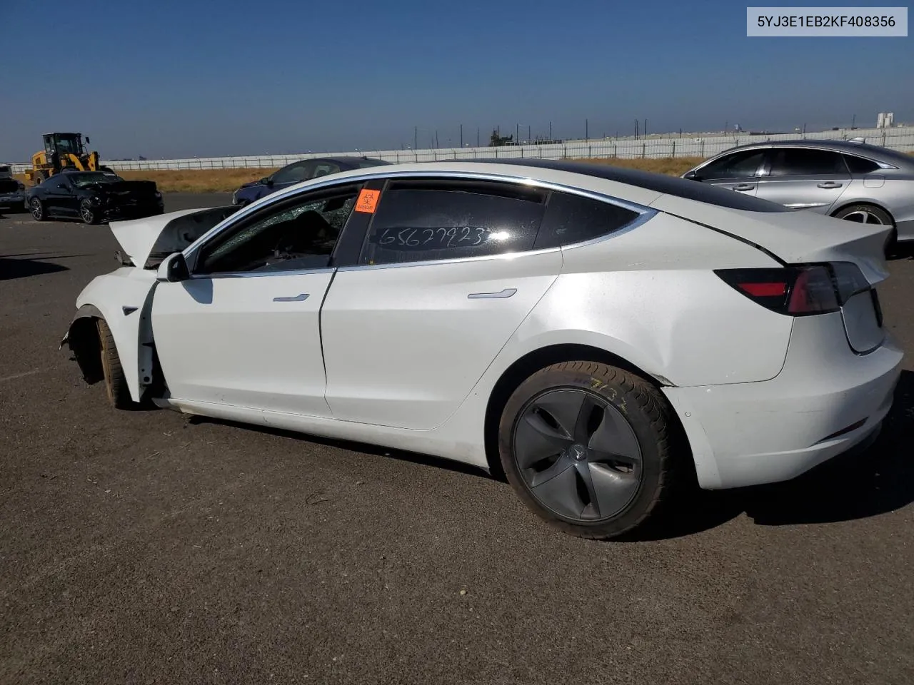 2019 Tesla Model 3 VIN: 5YJ3E1EB2KF408356 Lot: 65627923