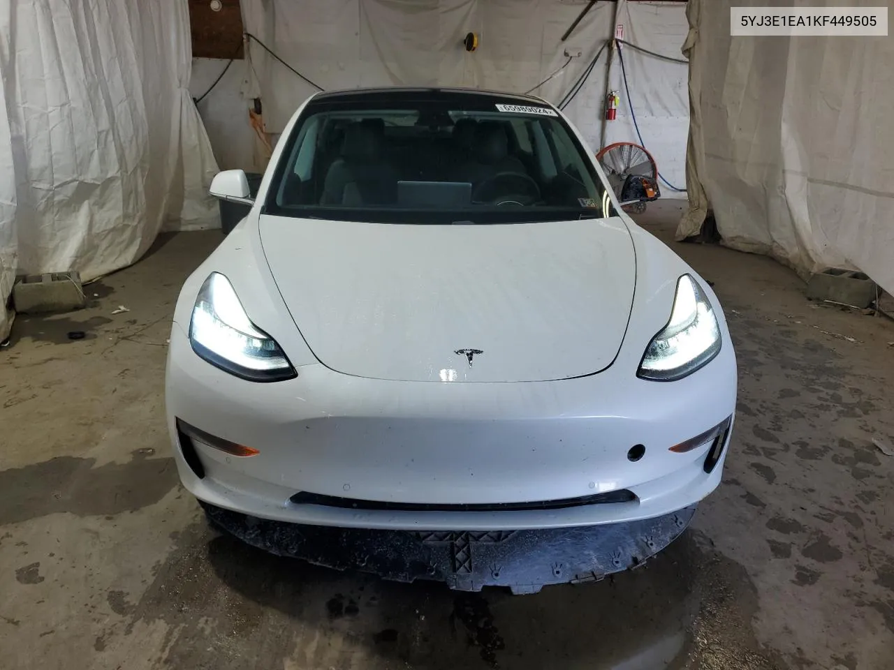 2019 Tesla Model 3 VIN: 5YJ3E1EA1KF449505 Lot: 65989024