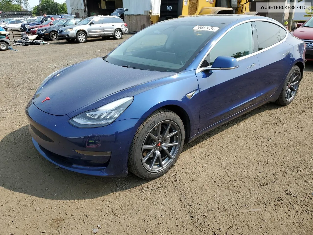 2019 Tesla Model 3 VIN: 5YJ3E1EB6KF387415 Lot: 66862664