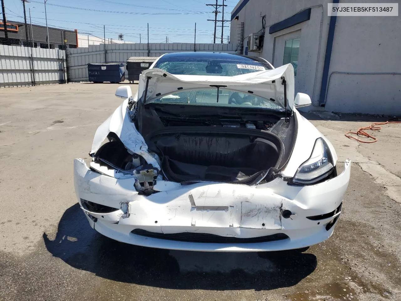 2019 Tesla Model 3 VIN: 5YJ3E1EB5KF513487 Lot: 67147764