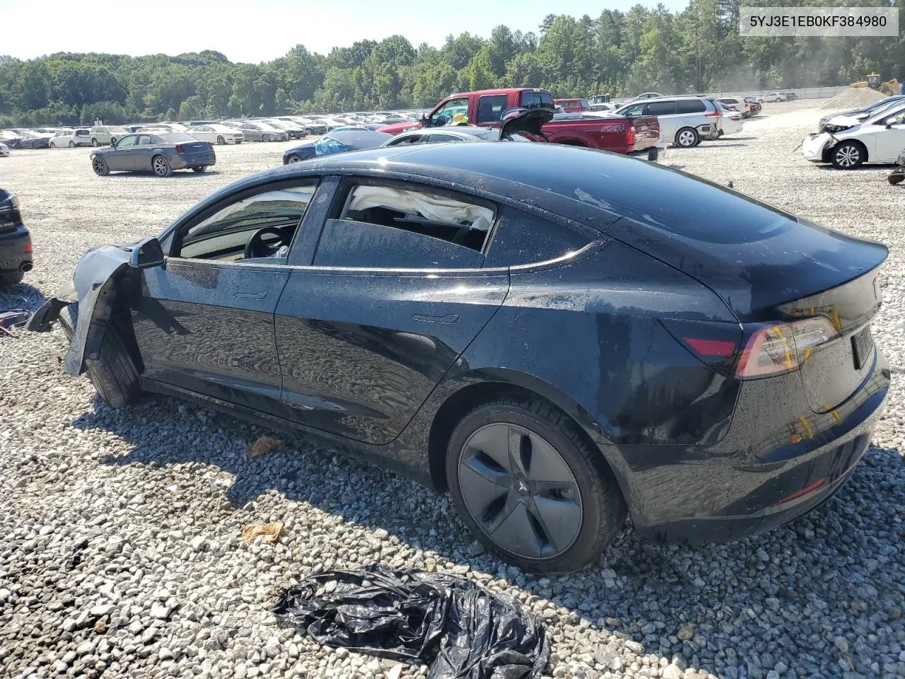 5YJ3E1EB0KF384980 2019 Tesla Model 3