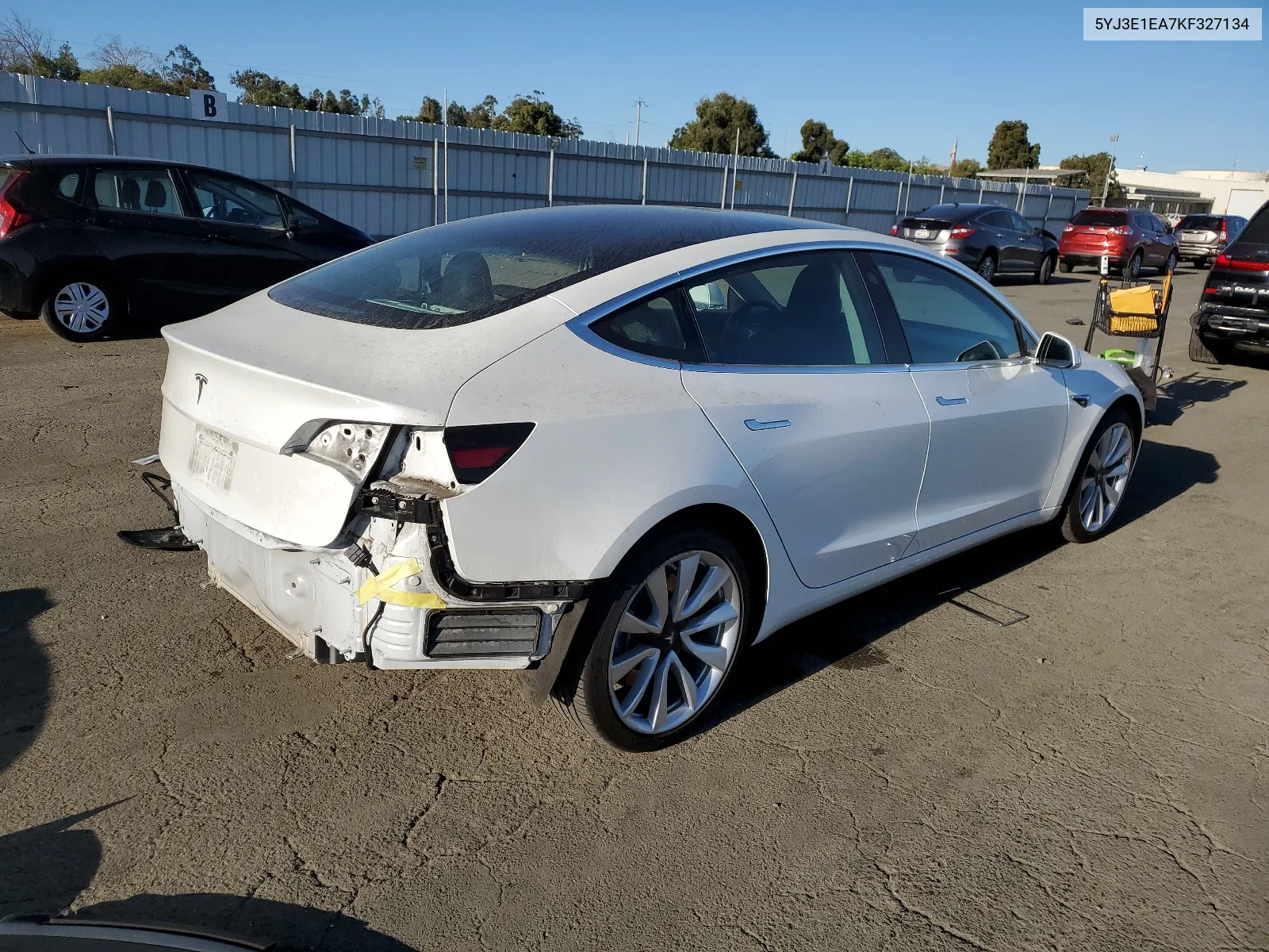 2019 Tesla Model 3 VIN: 5YJ3E1EA7KF327134 Lot: 67581614