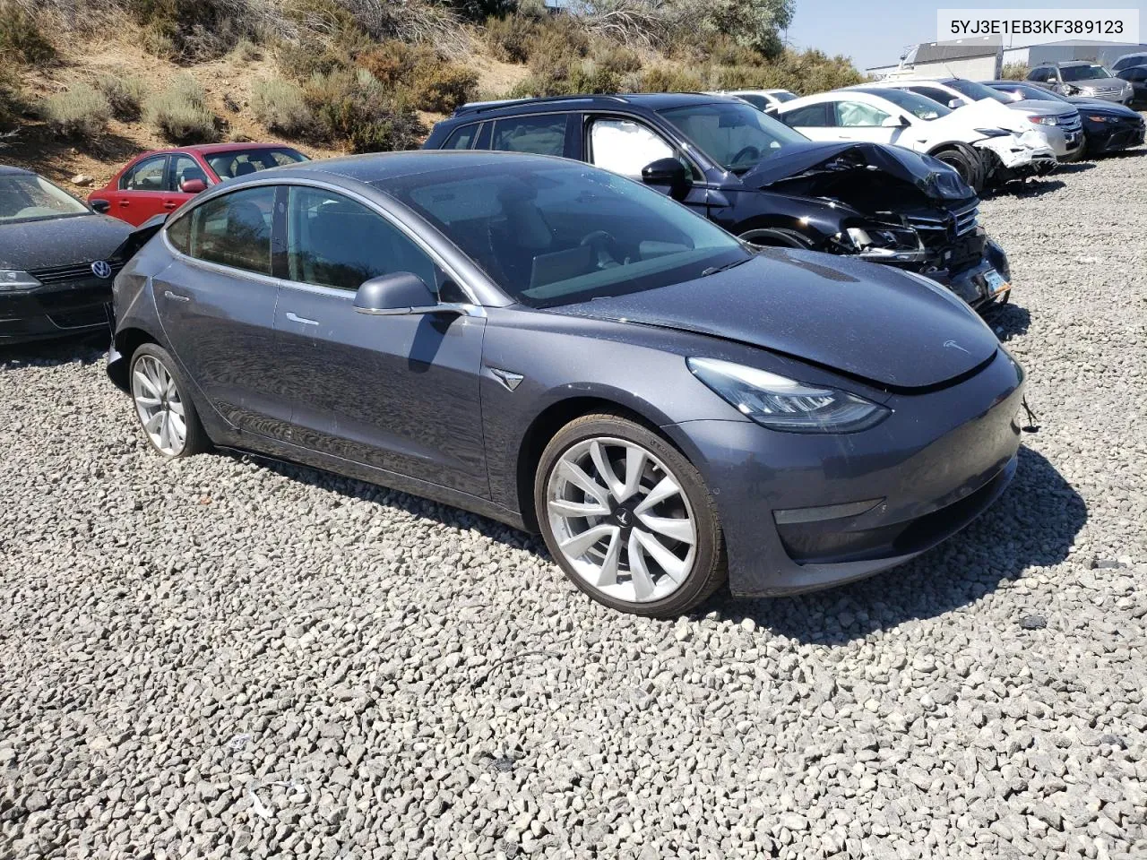 2019 Tesla Model 3 VIN: 5YJ3E1EB3KF389123 Lot: 68131634