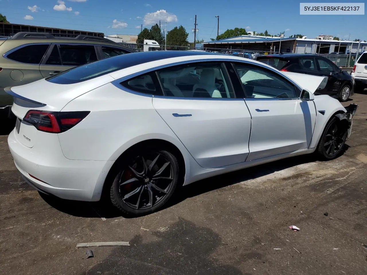 2019 Tesla Model 3 VIN: 5YJ3E1EB5KF422137 Lot: 68144094