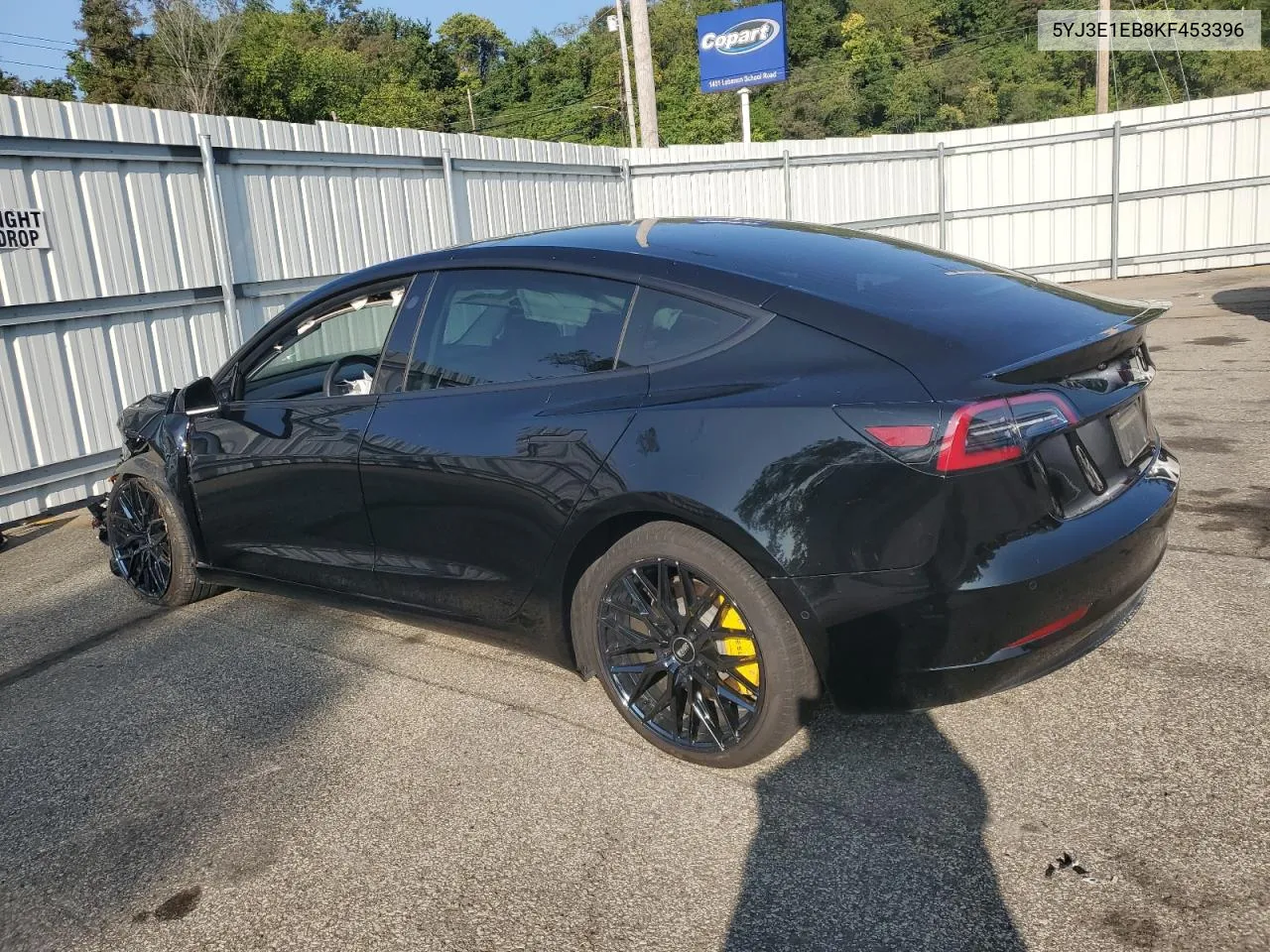 2019 Tesla Model 3 VIN: 5YJ3E1EB8KF453396 Lot: 68412924