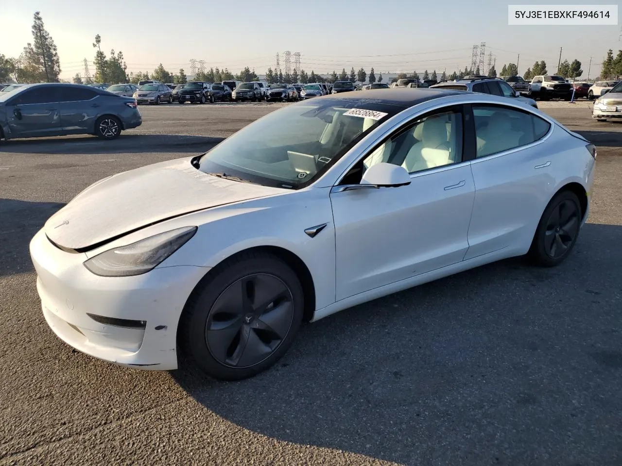 2019 Tesla Model 3 VIN: 5YJ3E1EBXKF494614 Lot: 68528864