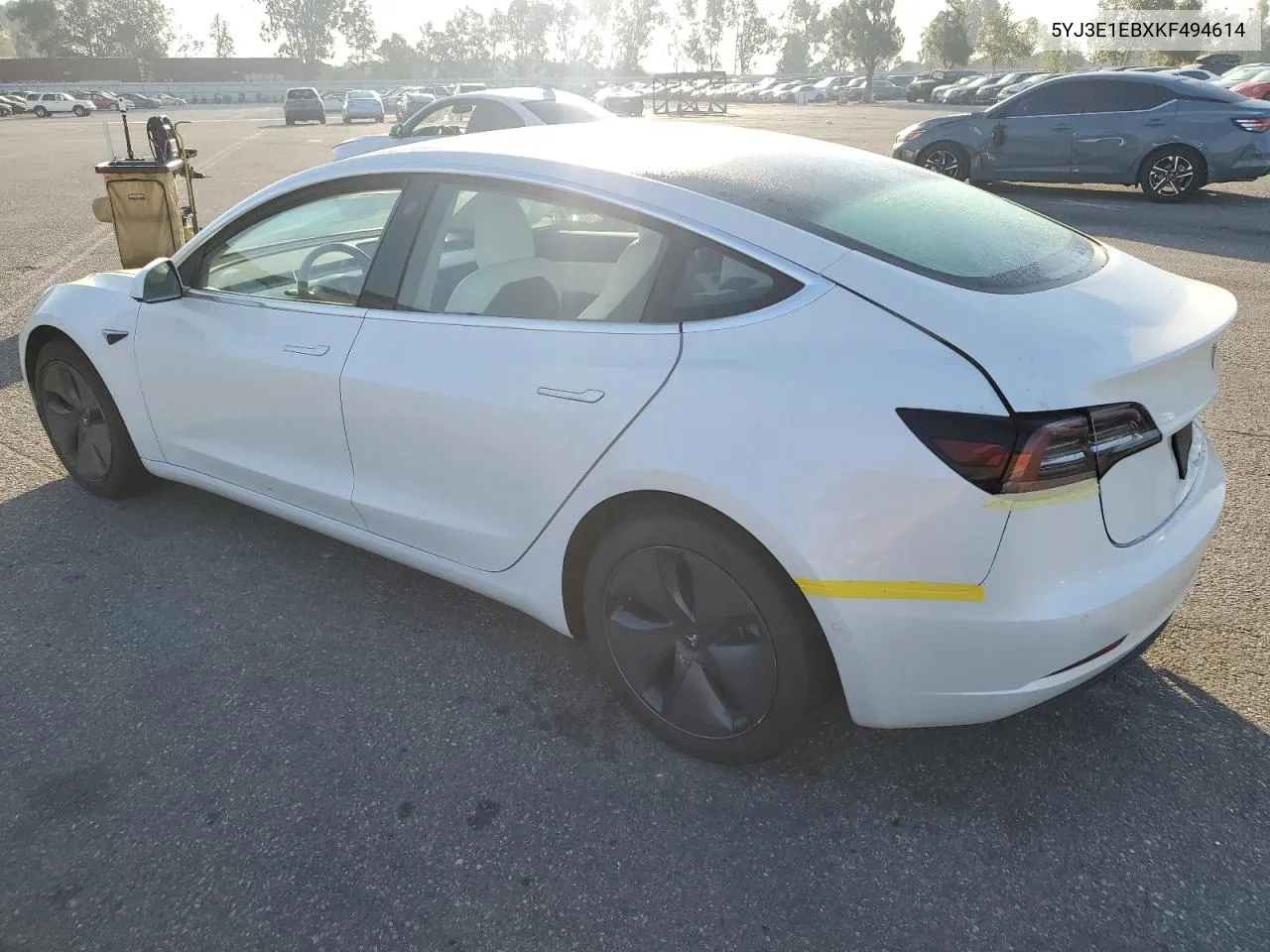 2019 Tesla Model 3 VIN: 5YJ3E1EBXKF494614 Lot: 68528864