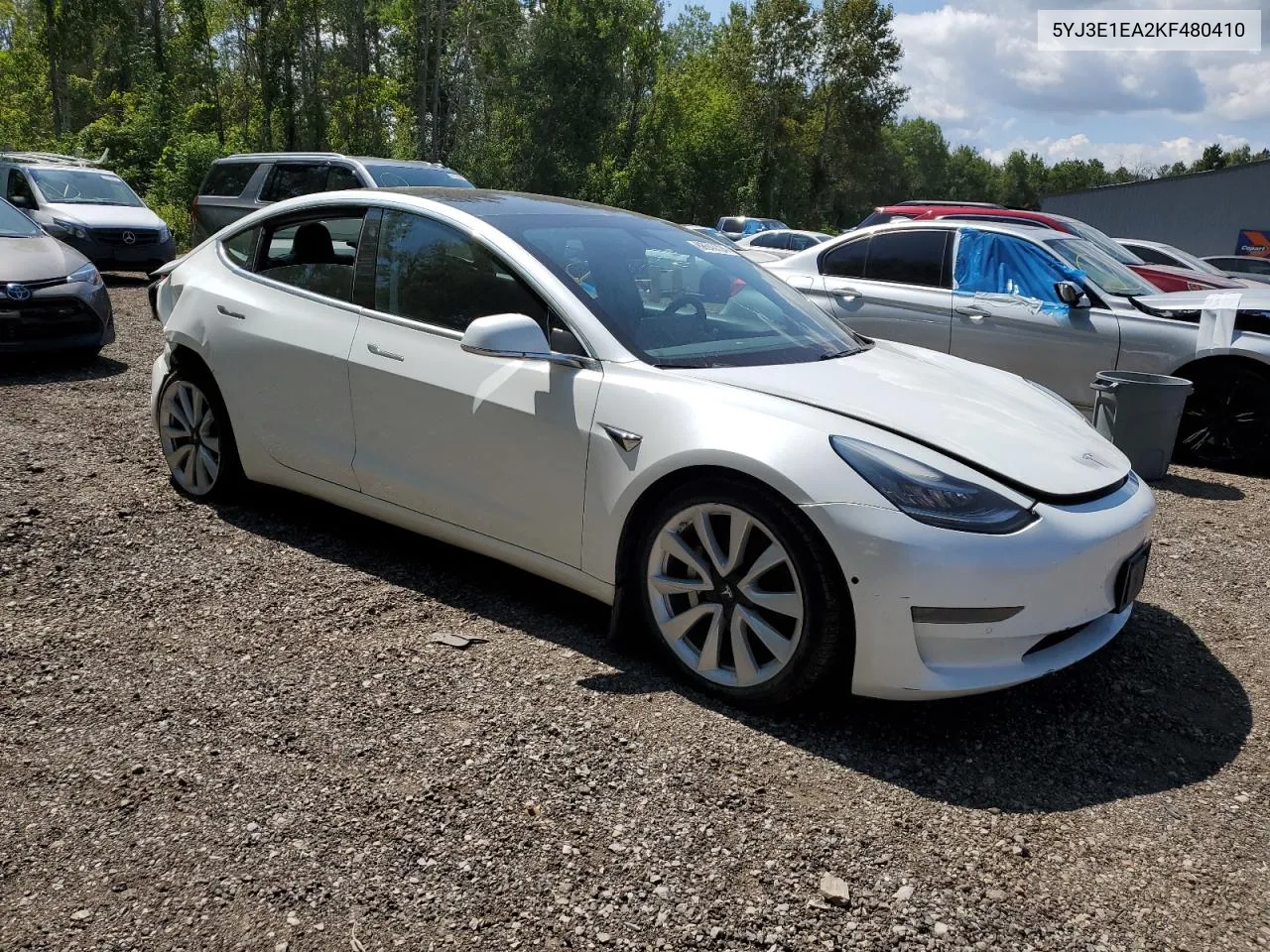 2019 Tesla Model 3 VIN: 5YJ3E1EA2KF480410 Lot: 68543724