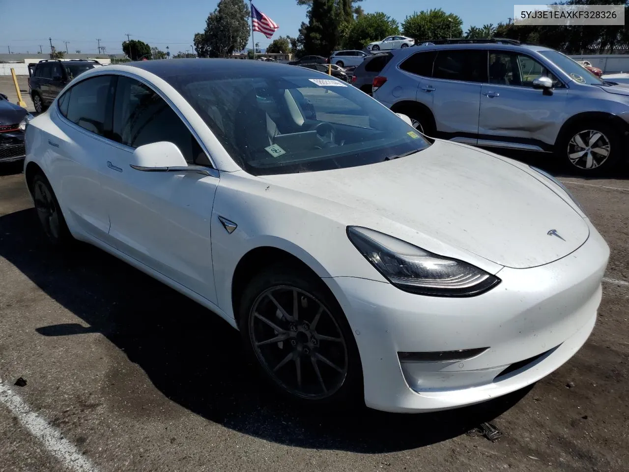 2019 Tesla Model 3 VIN: 5YJ3E1EAXKF328326 Lot: 68621144