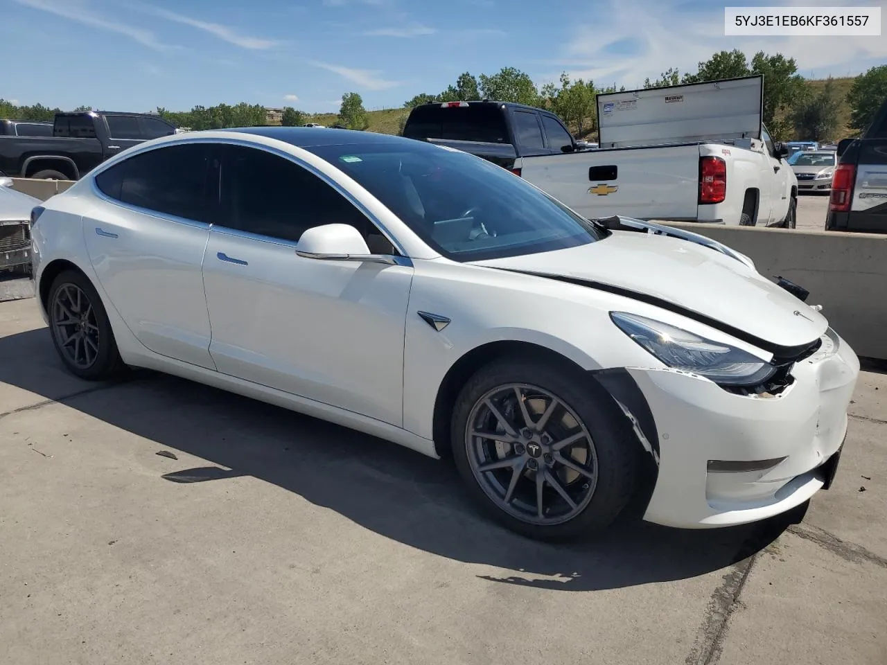 2019 Tesla Model 3 VIN: 5YJ3E1EB6KF361557 Lot: 68726774