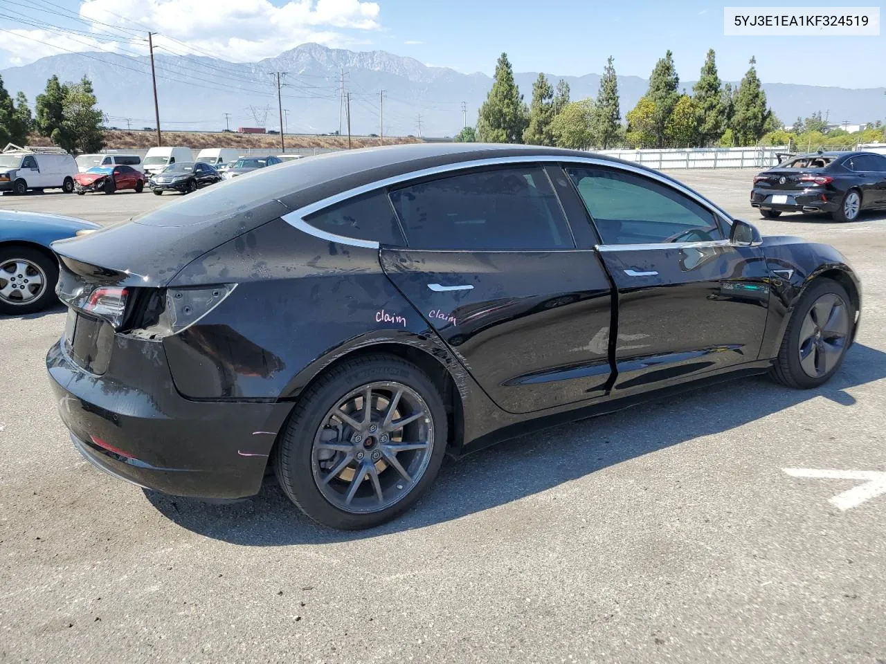 2019 Tesla Model 3 VIN: 5YJ3E1EA1KF324519 Lot: 68920804