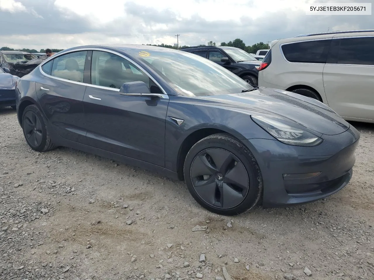 2019 Tesla Model 3 VIN: 5YJ3E1EB3KF205671 Lot: 69077864