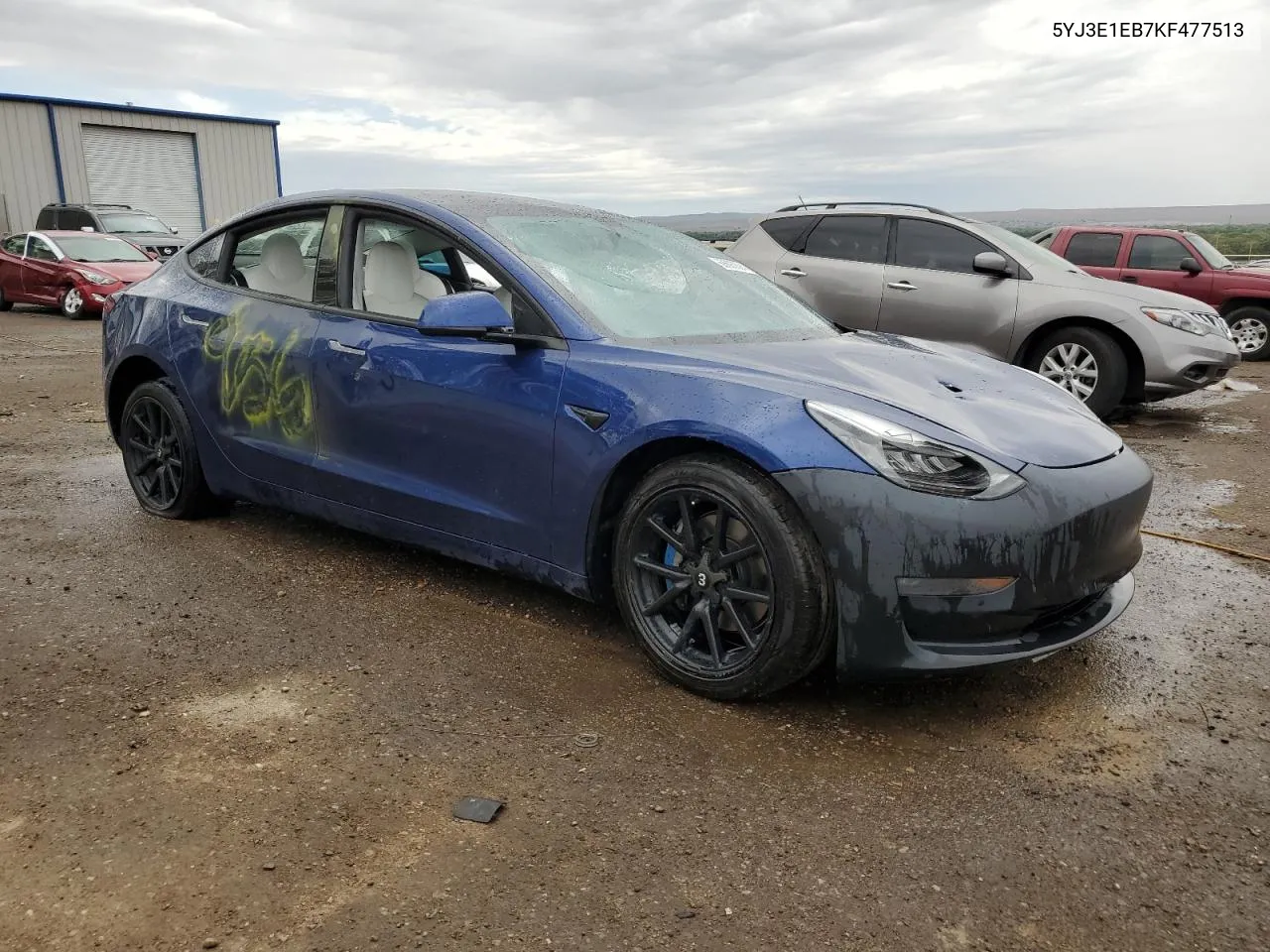 2019 Tesla Model 3 VIN: 5YJ3E1EB7KF477513 Lot: 69093894