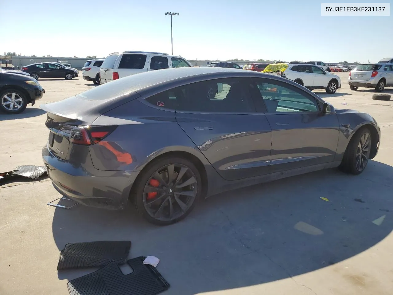 2019 Tesla Model 3 VIN: 5YJ3E1EB3KF231137 Lot: 69578894