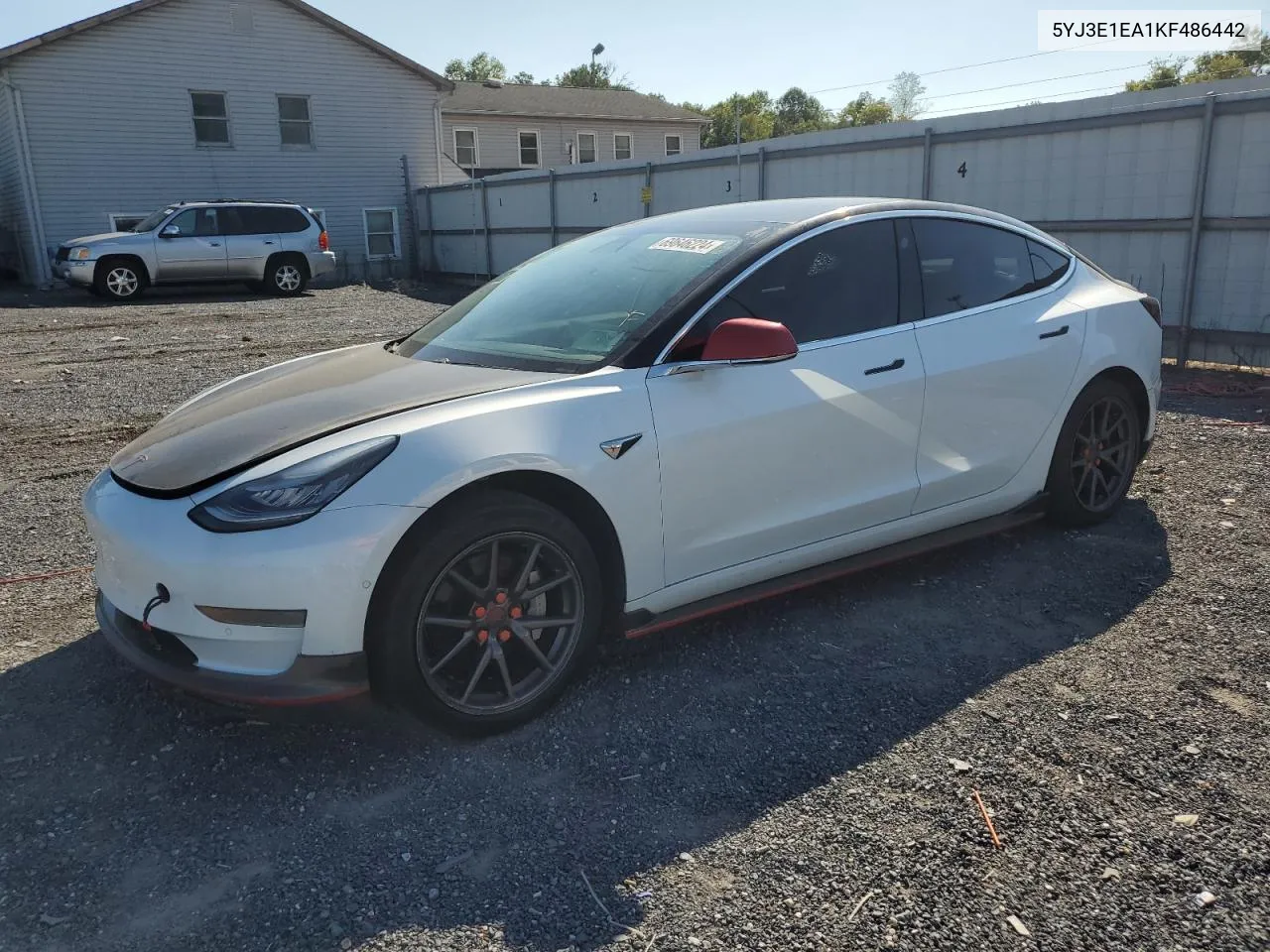 2019 Tesla Model 3 VIN: 5YJ3E1EA1KF486442 Lot: 69646224