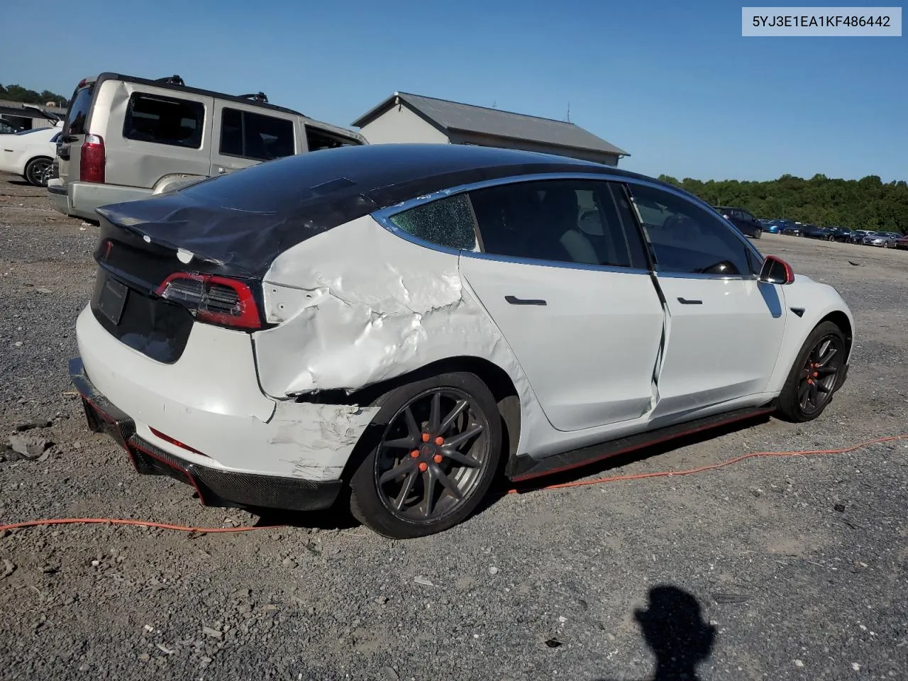 2019 Tesla Model 3 VIN: 5YJ3E1EA1KF486442 Lot: 69646224